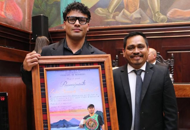 Comisión de Deportes reconoce logros de Lester Martínez y Joshua Kevin Antón