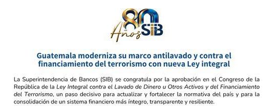 Aprobación de Ley Antilavado es un “Paso Decisivo” para consolidación del Sistema Financiero expresa la SIB
