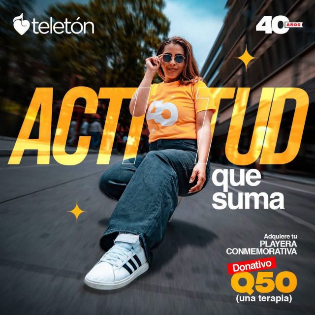 ¡Ya podés encontrar la playera conmemorativa de los 40 años de Teletón Guatemala!
