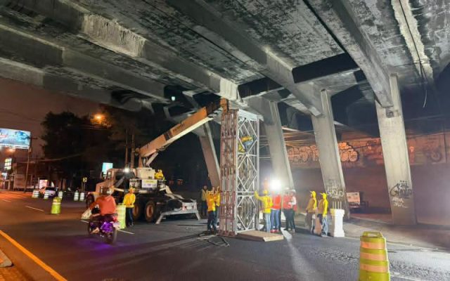CIV realiza apuntalamiento preventivo en puente Periférico–Aguilar Batres para reforzar su seguridad