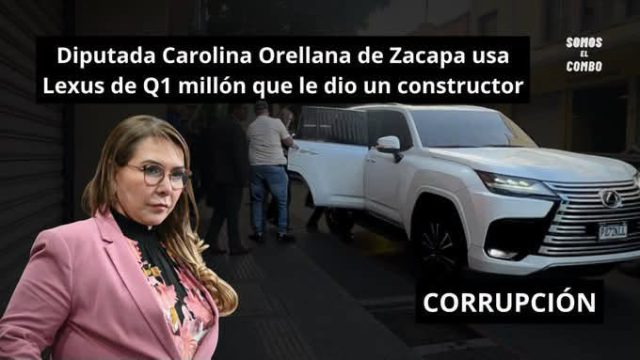 Diputada Carolina Orellana de Cabal usa Lexus de contratista que recibió Q129 millones